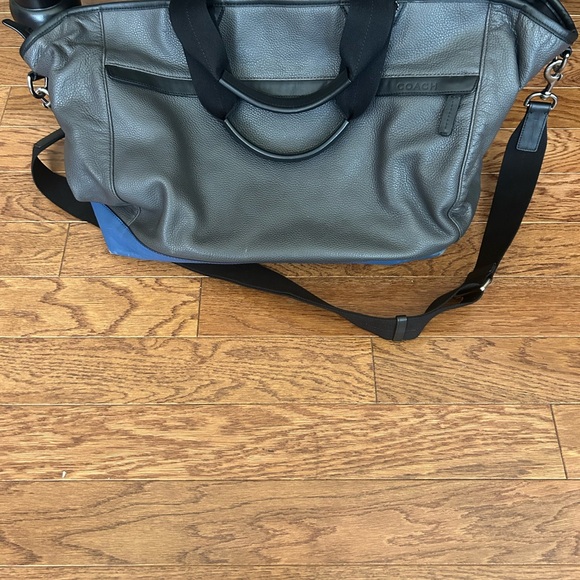 Coach Black and Gray Leather Men's Briefcase - Picture 1 of 3